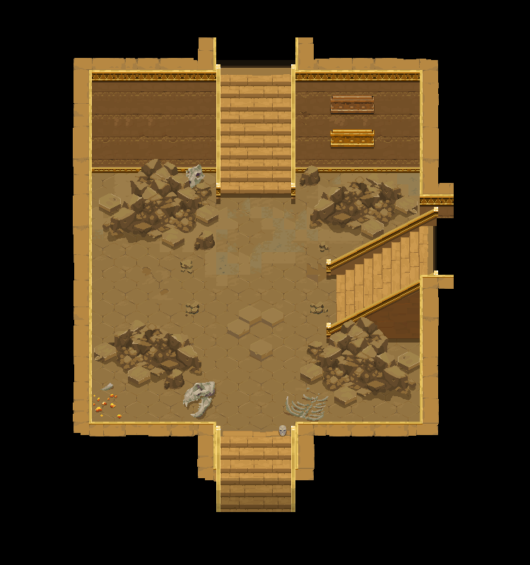 Previously reconstructed authored pyramid room, shown as a visual reference